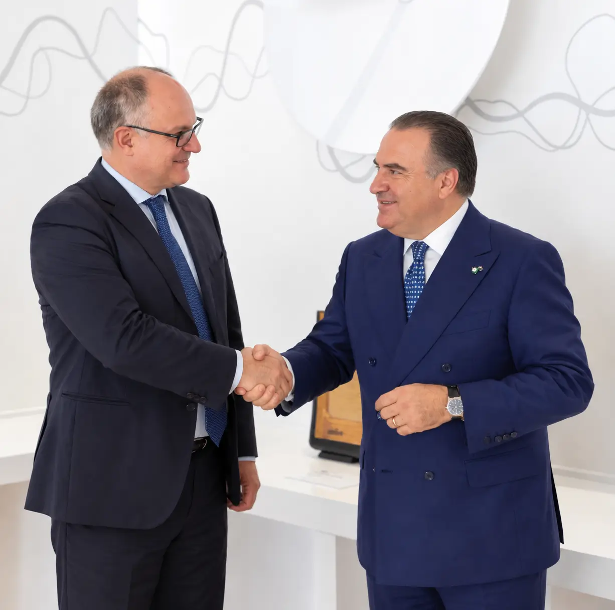 Luca Tomassini con Roberto Gualtieri