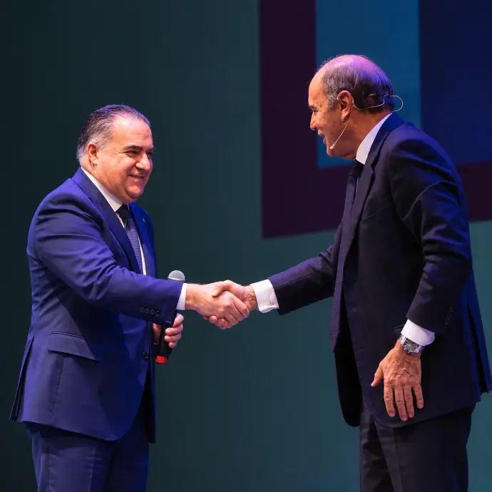 Luca Tomassini con Bruno Vespa